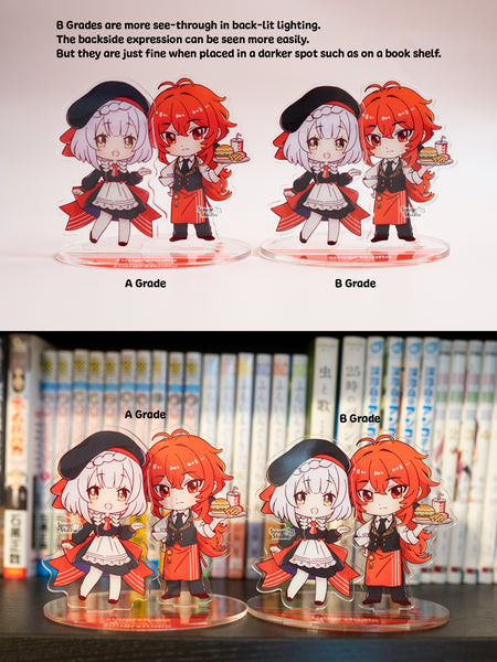 Genshin Impact Diluc & Noelle Outland Gastronomy 2-Side Acrylic Standee Set