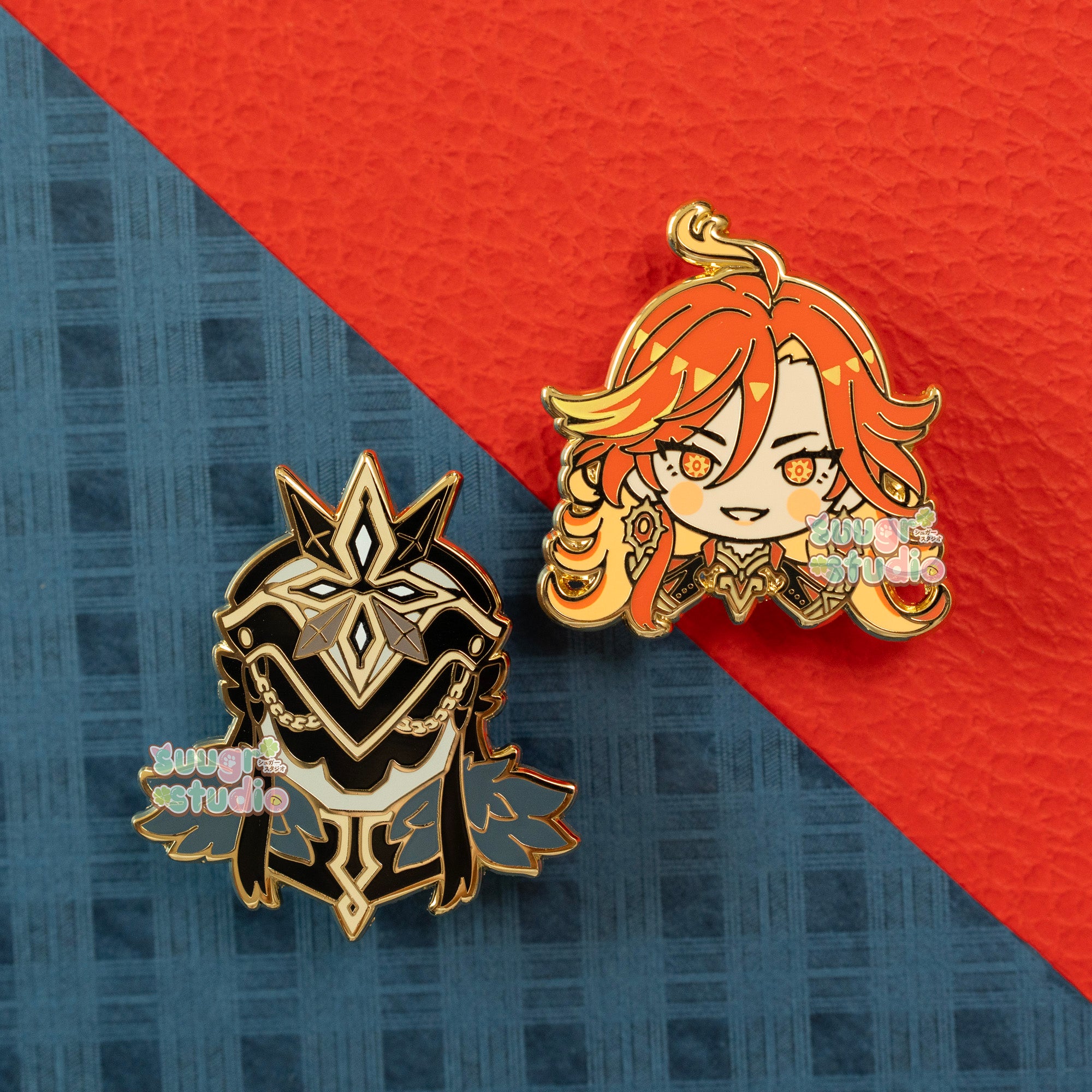 Genshin Impact Natlan Il Capitano and Mavuika Hard Enamel Pin