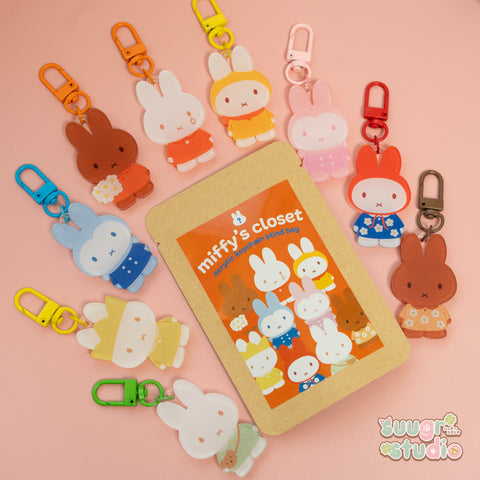 Colorful Bunnies Acrylic Charm Keychain Blind Bag