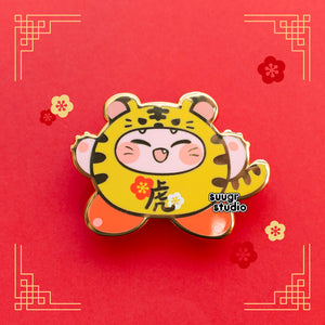 Chinese Zodiac Poyo Enamel Pin - Tiger