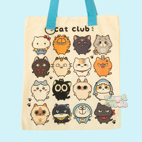 Cat Club Canvas Tote Bag