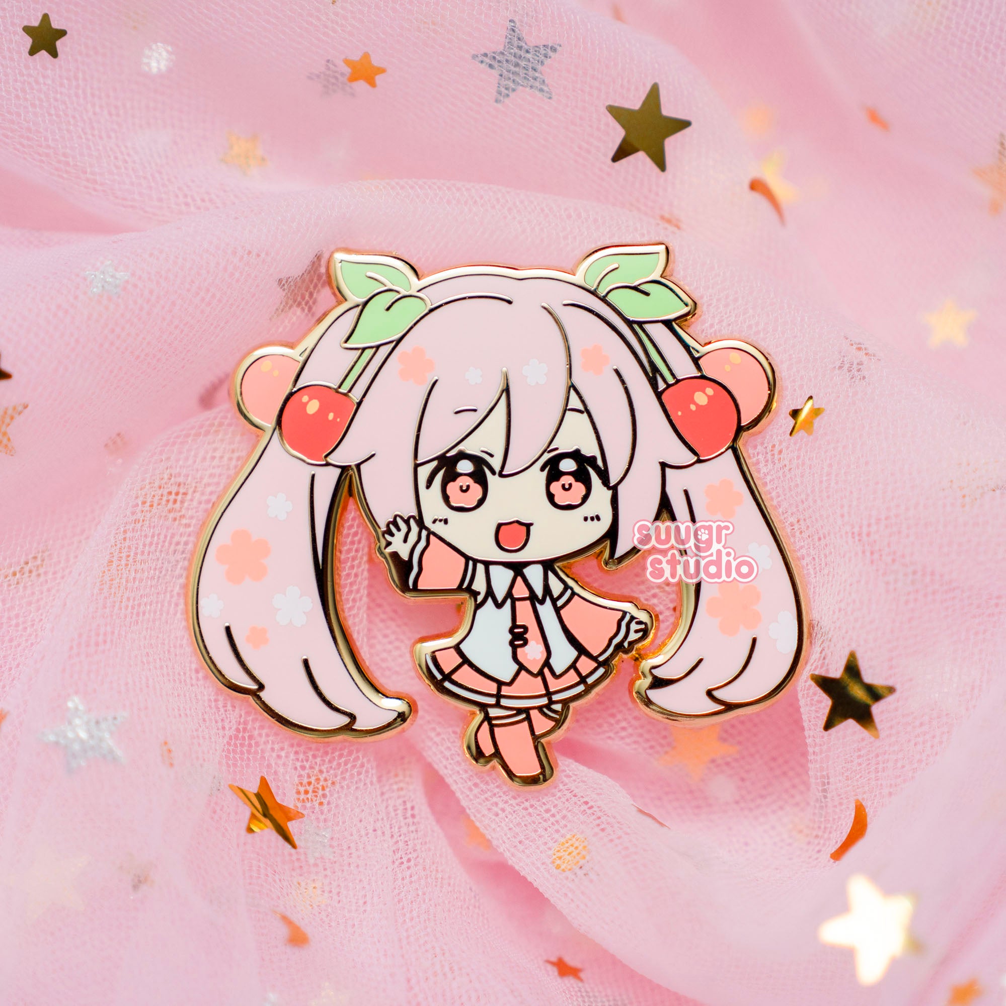 Virtual Vocalist Sakura Miku Hard Enamel Pin