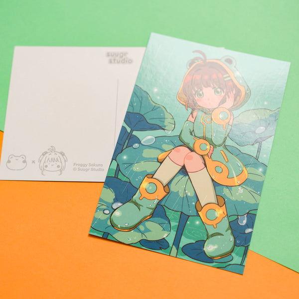 Froggy Sakura Postcards/Mini Prints