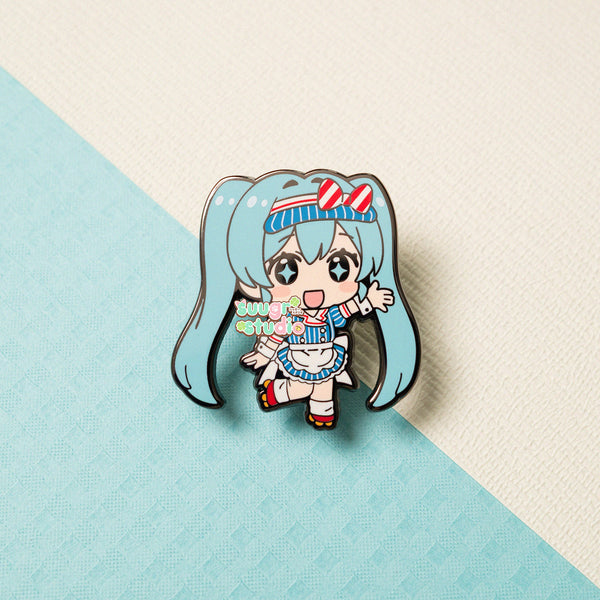 Virtual Vocalist Miku and Teto Hard Enamel Pin (Mesmerizer Set I)