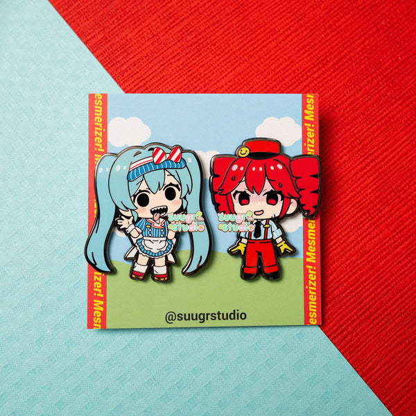 Virtual Vocalist Miku and Teto Hard Enamel Pin (Mesmerizer Set II)