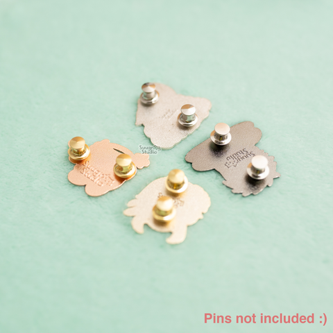 Enamel Pin Locking Clasps(Pairs) Gold and Silver