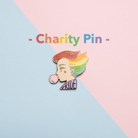 Charity LGBTQ BLM Pin - Bubble Gum Pride Month Hard Enamel Pin