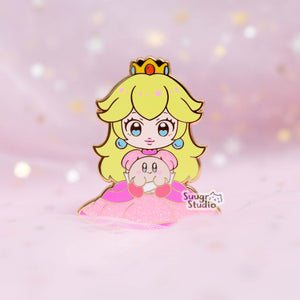 Princess x Poyo (Peach) Hard Enamel Pin