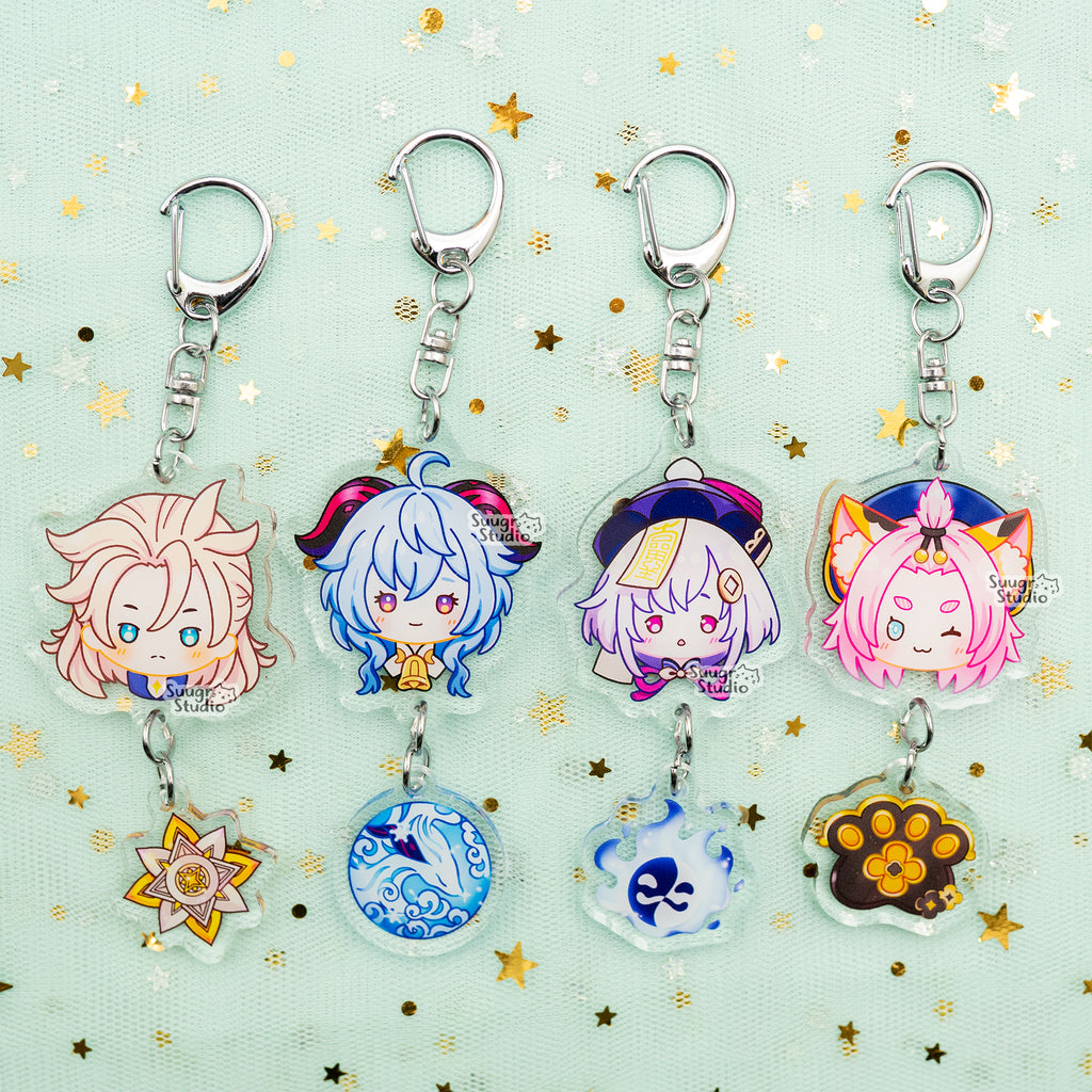 Genshin Impact Yae Miko 2-piece Double-Sided Acrylic Charm, Keychain –  Suugr Studio