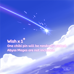 Genshin Impact Chibi Characters Hard Enamel Pins Gacha, Make a Wish